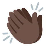 Google(Android) Clapping Hands: Dark Skin Tone Emoji