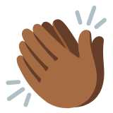 Google(Android) Clapping Hands: Medium-Dark Skin Tone Emoji