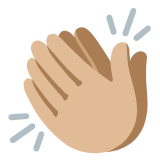 Google(Android) Clapping Hands: Medium-Light Skin Tone Emoji