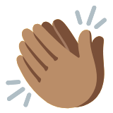 Google(Android) Clapping Hands: Medium Skin Tone Emoji