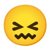 Google(Android) Confounded Face Emoji