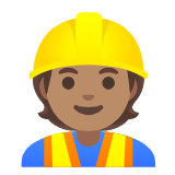 Google(Android) Construction Worker: Medium Skin Tone Emoji