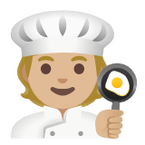 Google(Android) Cook: Medium-Light Skin Tone Emoji