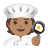 Google(Android) Cook: Medium Skin Tone Emoji