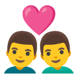 Google(Android) Couple With Heart: Man, Man Emoji