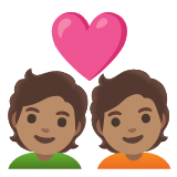 Google(Android) Couple With Heart: Medium Skin Tone Emoji