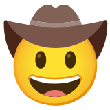 Google(Android) Cowboy Hat Face Emoji