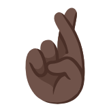 Google(Android) Crossed Fingers: Dark Skin Tone Emoji