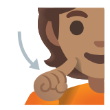 Google(Android) Deaf Person: Medium Skin Tone Emoji