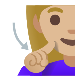 Google(Android) Deaf Woman: Medium-Light Skin Tone Emoji