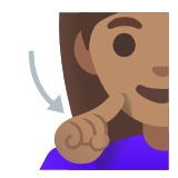 Google(Android) Deaf Woman: Medium Skin Tone Emoji