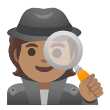 Google(Android) Detective: Medium Skin Tone Emoji