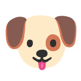 Google(Android) Dog Face Emoji