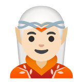 Google(Android) Elf: Light Skin Tone Emoji