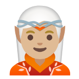 Google(Android) Elf: Medium-Light Skin Tone Emoji