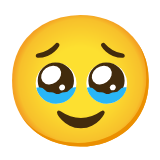 Google(Android) Face Holding Back Tears Emoji