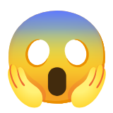 Google(Android) Face Screaming In Fear Emoji