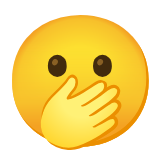 Google(Android) Face With Open Eyes And Hand Over Mouth Emoji