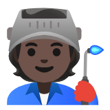 Google(Android) Factory Worker: Dark Skin Tone Emoji