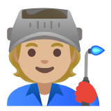 Google(Android) Factory Worker: Medium-Light Skin Tone Emoji