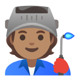 Google(Android) Factory Worker: Medium Skin Tone Emoji