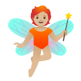 Google(Android) Fairy: Medium-Light Skin Tone Emoji