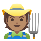 Google(Android) Farmer: Medium Skin Tone Emoji