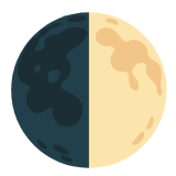 Google(Android) First Quarter Moon Emoji