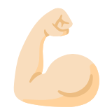 Google(Android) Flexed Biceps: Light Skin Tone Emoji