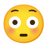 Google(Android) Flushed Face Emoji