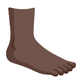 Google(Android) Foot: Dark Skin Tone Emoji