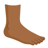 Google(Android) Foot: Medium-Dark Skin Tone Emoji