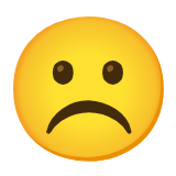 Google(Android) Frowning Face Emoji