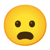 Google(Android) Frowning Face With Open Mouth Emoji