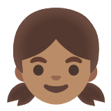 Google(Android) Girl: Medium Skin Tone Emoji