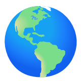 Google(Android) Globe Showing Americas Emoji