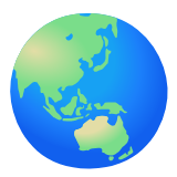 Google(Android) Globe Showing Asia-Australia Emoji