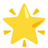 Google(Android) Glowing Star Emoji