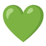 Google(Android) Green Heart Emoji