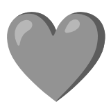 Google(Android) Grey Heart Emoji