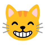 Google(Android) Grinning Cat With Smiling Eyes Emoji