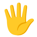 Google(Android) Hand With Fingers Splayed Emoji