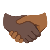 Google(Android) Handshake: Dark Skin Tone, Medium-Dark Skin Tone Emoji