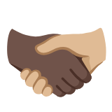 Google(Android) Handshake: Dark Skin Tone, Medium-Light Skin Tone Emoji