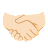 Google(Android) Handshake: Light Skin Tone Emoji