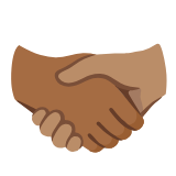 Google(Android) Handshake: Medium-Dark Skin Tone, Medium Skin Tone Emoji