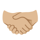 Google(Android) Handshake: Medium-Light Skin Tone Emoji