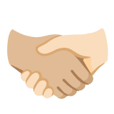 Google(Android) Handshake: Medium-Light Skin Tone, Light Skin Tone Emoji