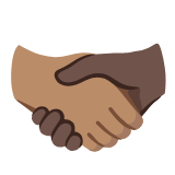 Google(Android) Handshake: Medium Skin Tone, Dark Skin Tone Emoji