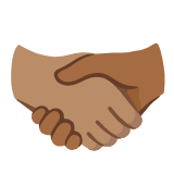 Google(Android) Handshake: Medium Skin Tone, Medium-Dark Skin Tone Emoji